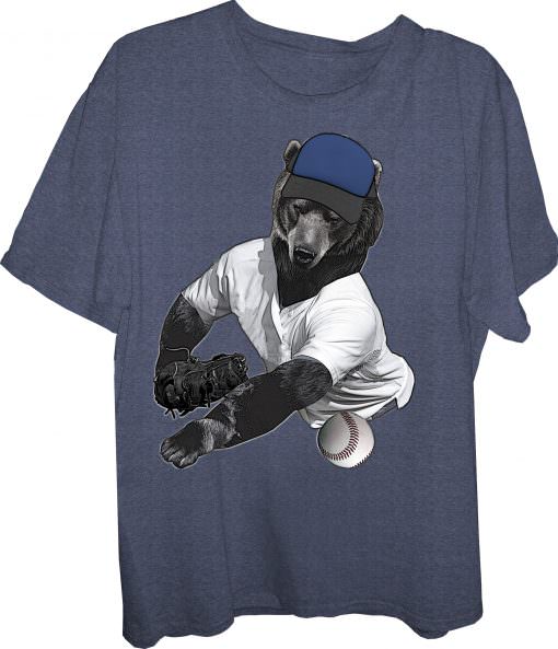 Baseball Pitcher Bear T-Shirt