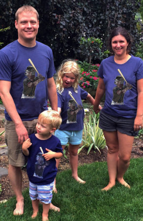 Bear Baseball Batter Bear family wearing shirts