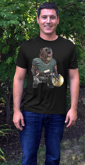 Bear Football Bear T-Shirt model