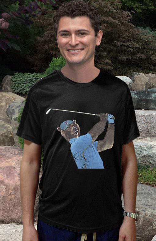 Bear Golfer T-Shirt model