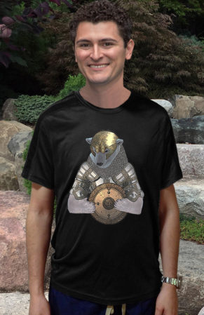Bear Knight Bear T-Shirt model