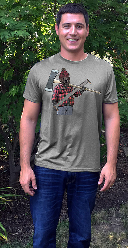 Bear-Lumberjack-Bear-t-shirt-model