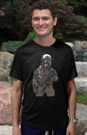 Bear Military Bear T-Shirt model