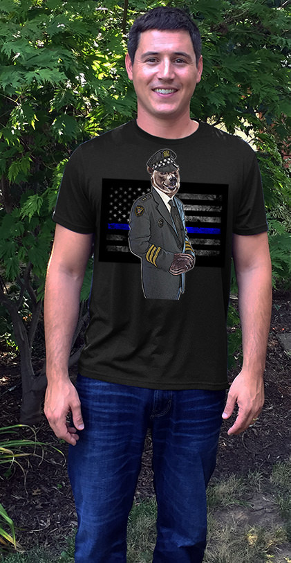 Bear Police Captain Bear T-Shirt model