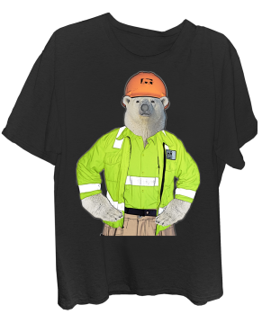 Construction Worker Bear T Shirt