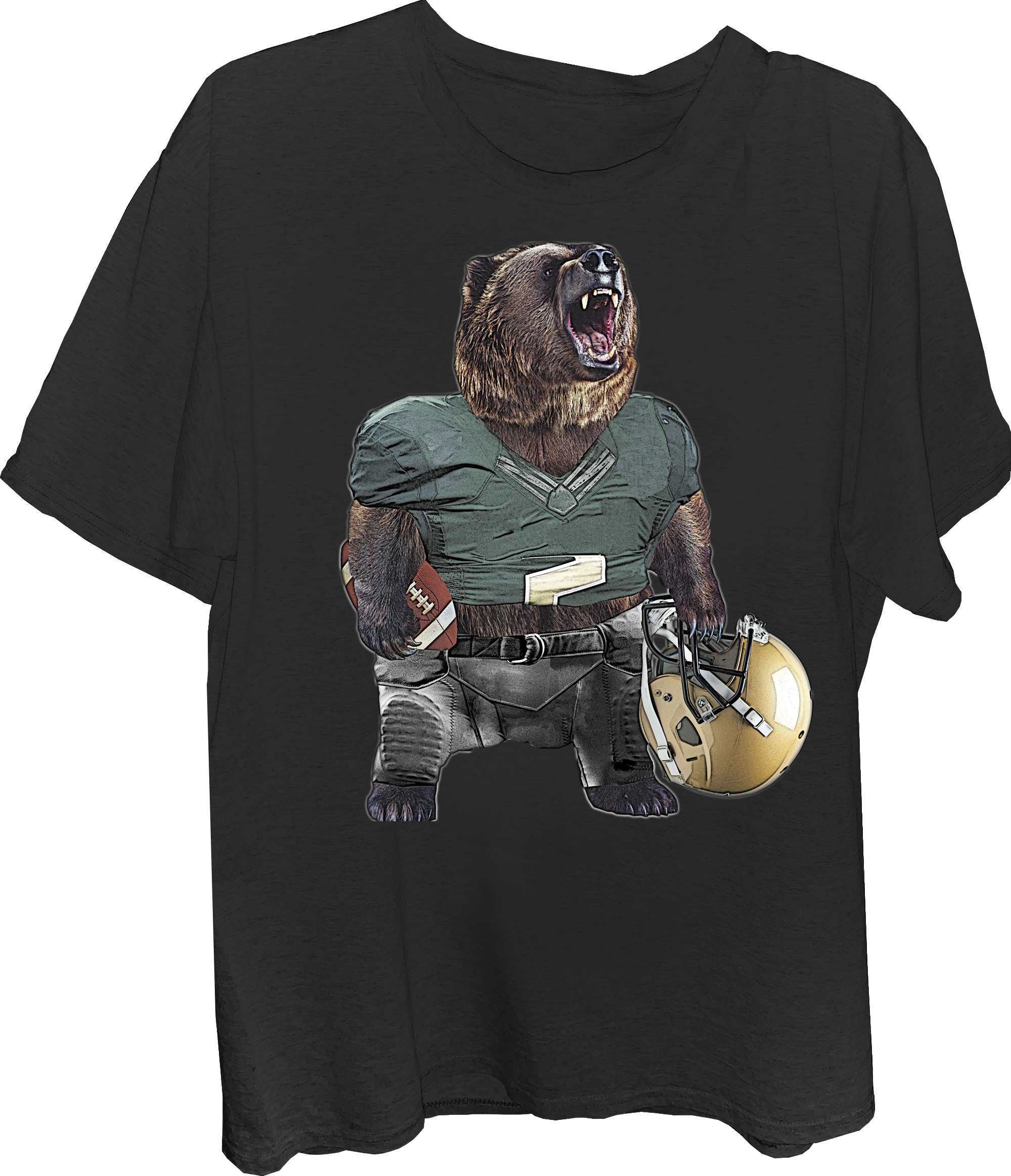 Bear Football Player T Shirt