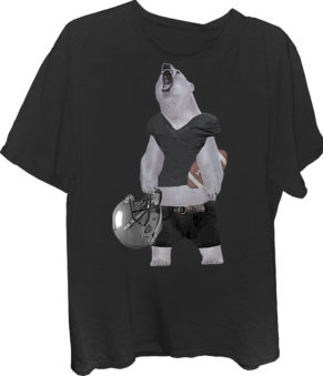 Bear Polar Bear Football Player T-Shirt