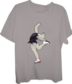 Ice Skater Bear T-Shirt