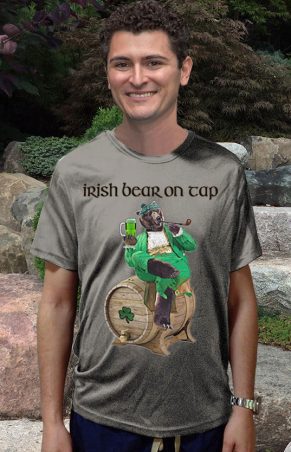 Irish-Bear-on-Tap-t-shirt-Beer-St. Patrick's Day