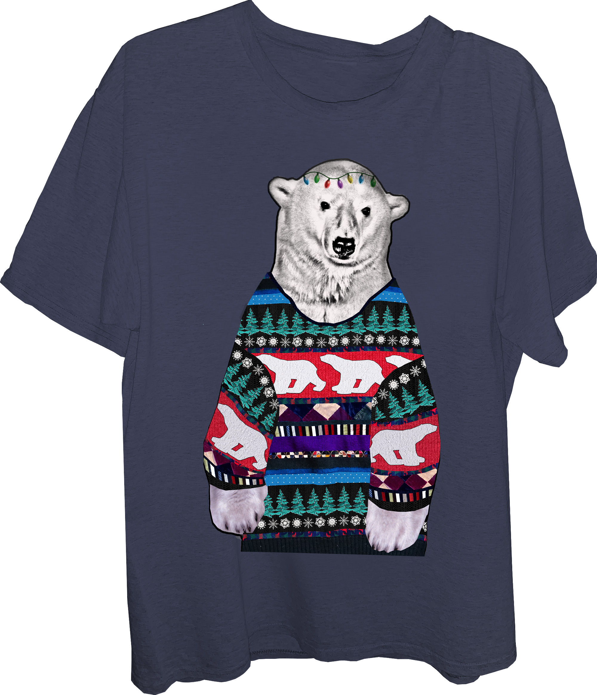 Ugly Christmas Sweater Bear T-Shirt