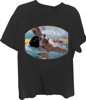 Bear Swimmer Backstroke Mens T-shirt