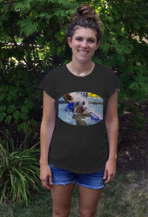 Bear Swimmer Backstroke Womens T-shirt