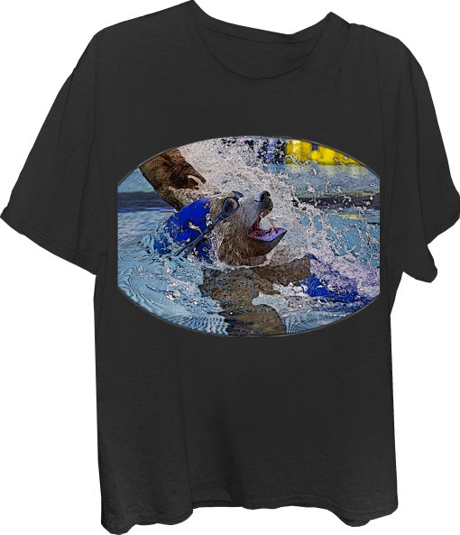 Bear Swimmer Backstroke Womens T-shirt