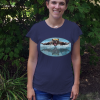 Bear Swimmer Butterfly Womens T-shirt