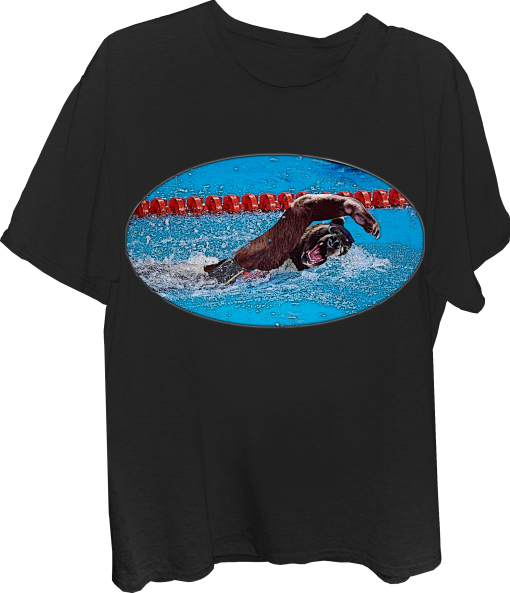 Bear Swimmer Freestyle Womens T-shirt