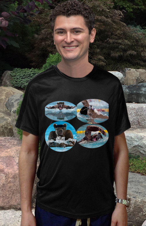 Bear Swimmer IM Mens T-shirt