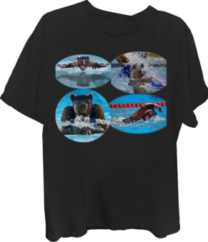 Bear Swimmer IM Womens T-shirt