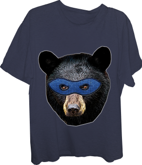 Bear Superhero Black Bear T-shirt