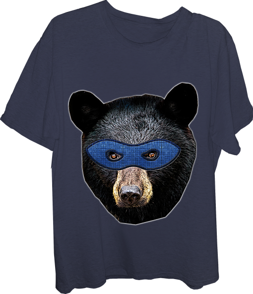 Bear Superhero Black Bear T-shirt