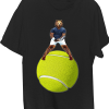 Bear Tennis Player On Tennis Ball Mens T-shirt