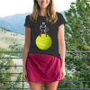 Bear Tennis Player On Tennis Ball Womens T-shirt