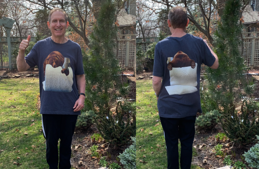 Bear on Giant Toilet Paper Roll T-Shirt