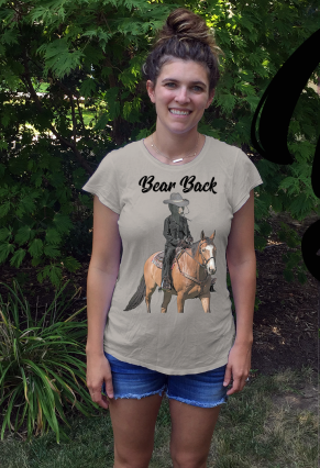 Bear Back T-shirt-bear-horse-bearback