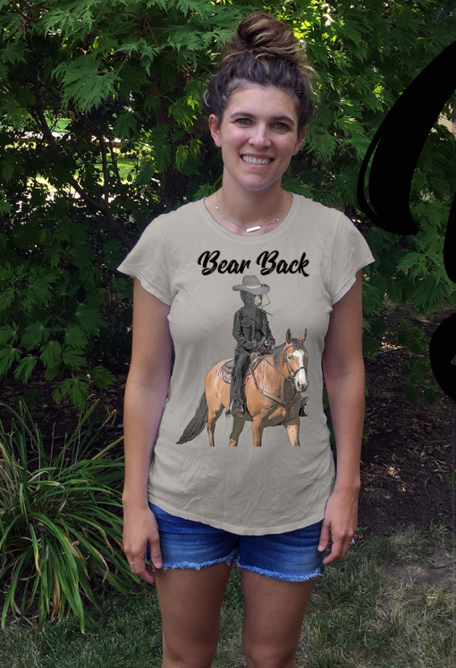 Bear Back T-shirt-bear-horse-bearback