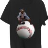Bear baseball-Bear On Giant Baseballt t-shirt