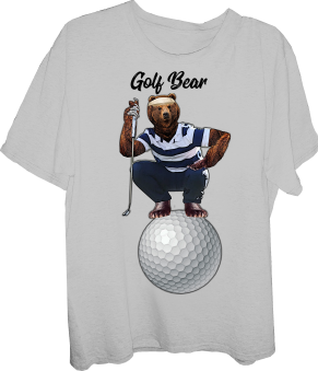 Bear-bear-Golf Bear-bear golfer-golf-golf ball