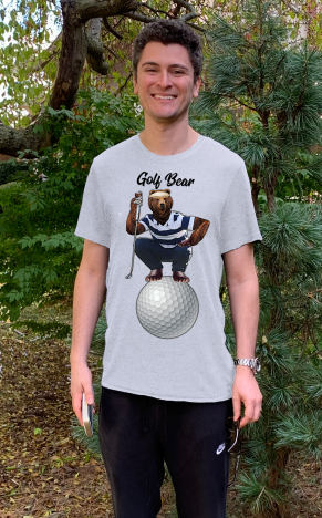 Bear-bear-Golf Bear-bear golfer-golf-golf ball
